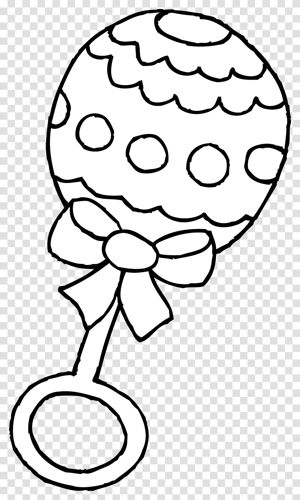 Clipart Baby Coloring Pages, Rattle, Pillow, Cushion, Hair Transparent Png