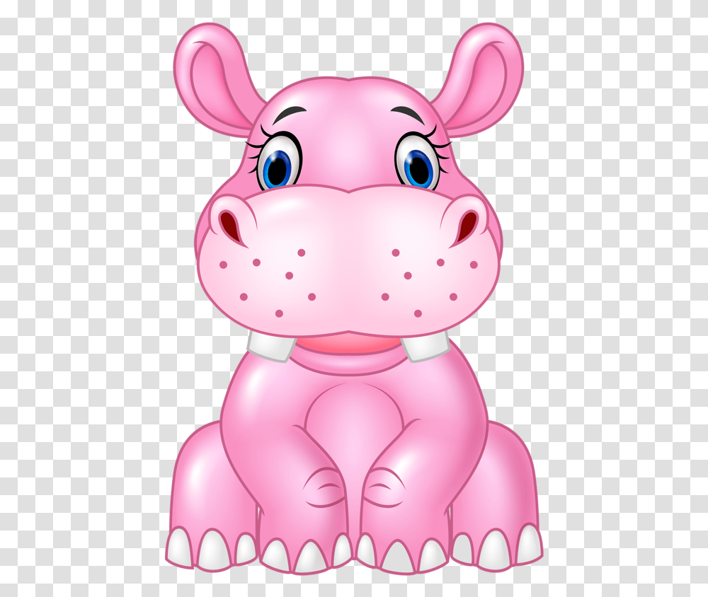 Clipart Baby Hippopotamus Dibujos De Hipopotamos Animados, Toy, Pig, Mammal, Animal Transparent Png
