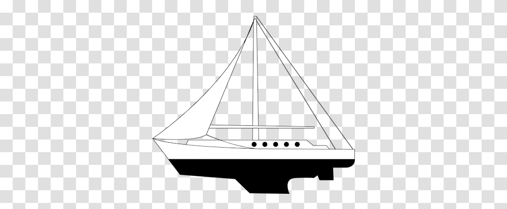 Clipart Background Black And White Sailboat Background, Vehicle, Transportation, Watercraft, Yacht Transparent Png