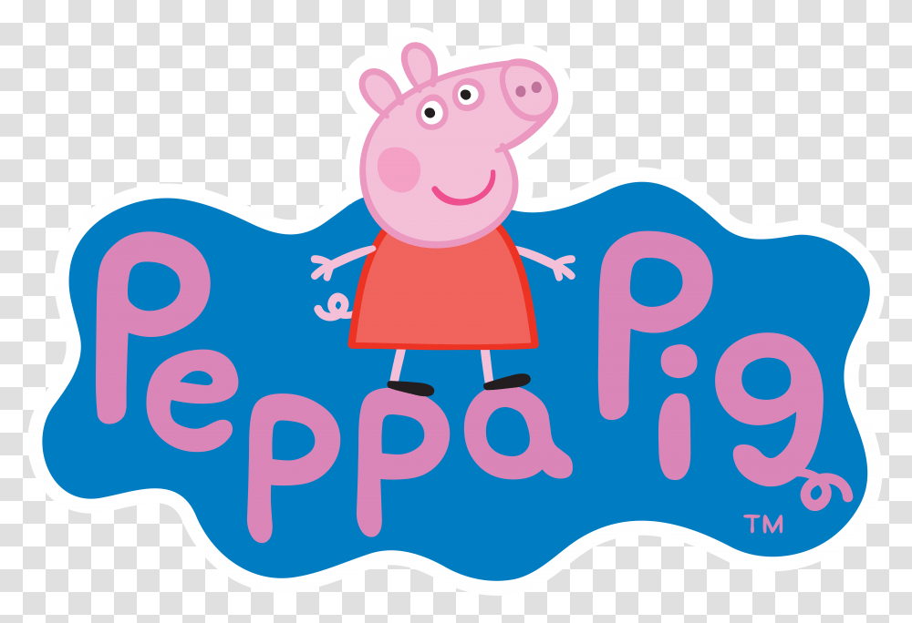 Clipart Background Peppa Pig Logo, Mammal, Animal, Text, Purple Transparent Png