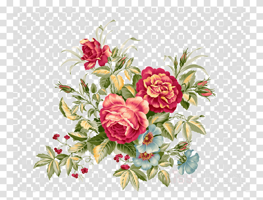 Clipart Background Vintage Flowers, Plant, Floral Design, Pattern Transparent Png