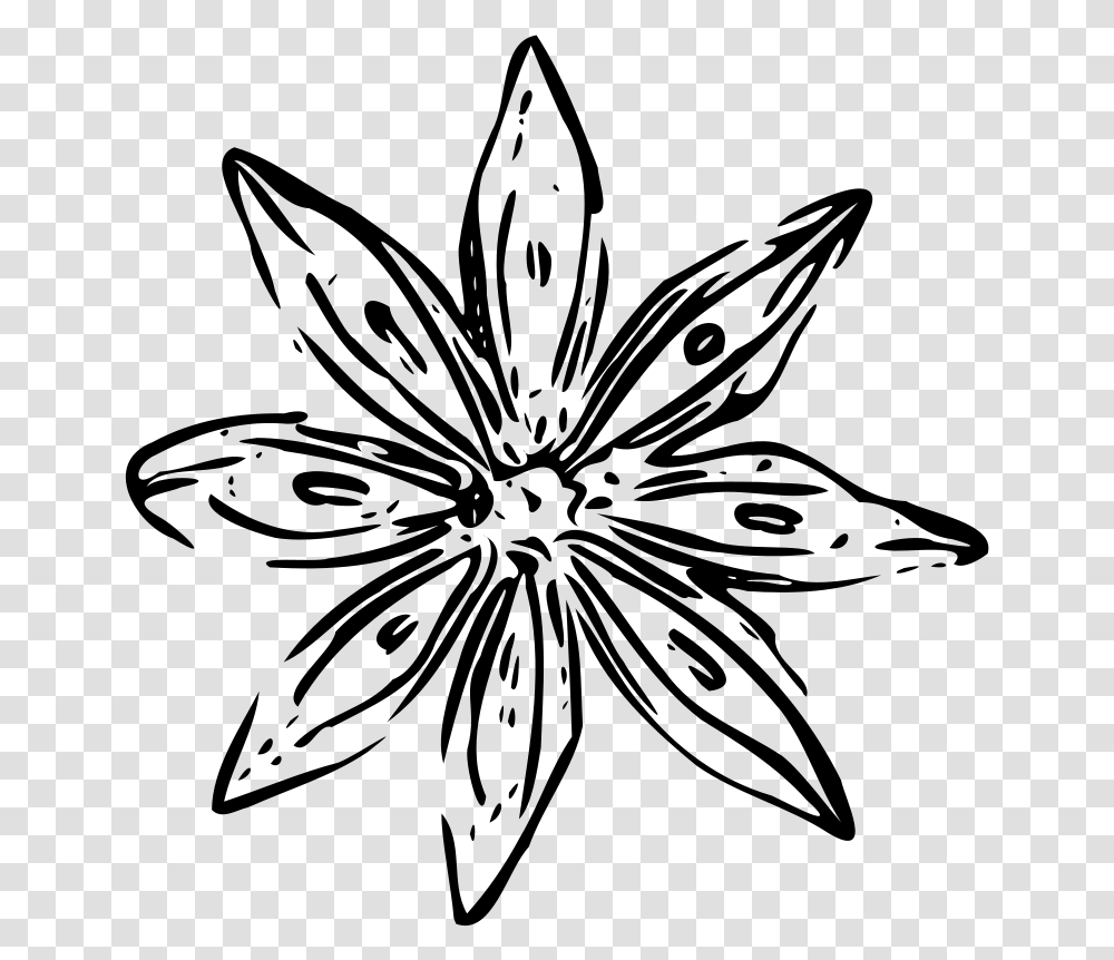 Clipart Badiane Outline Flowers Vector, Gray, World Of Warcraft Transparent Png