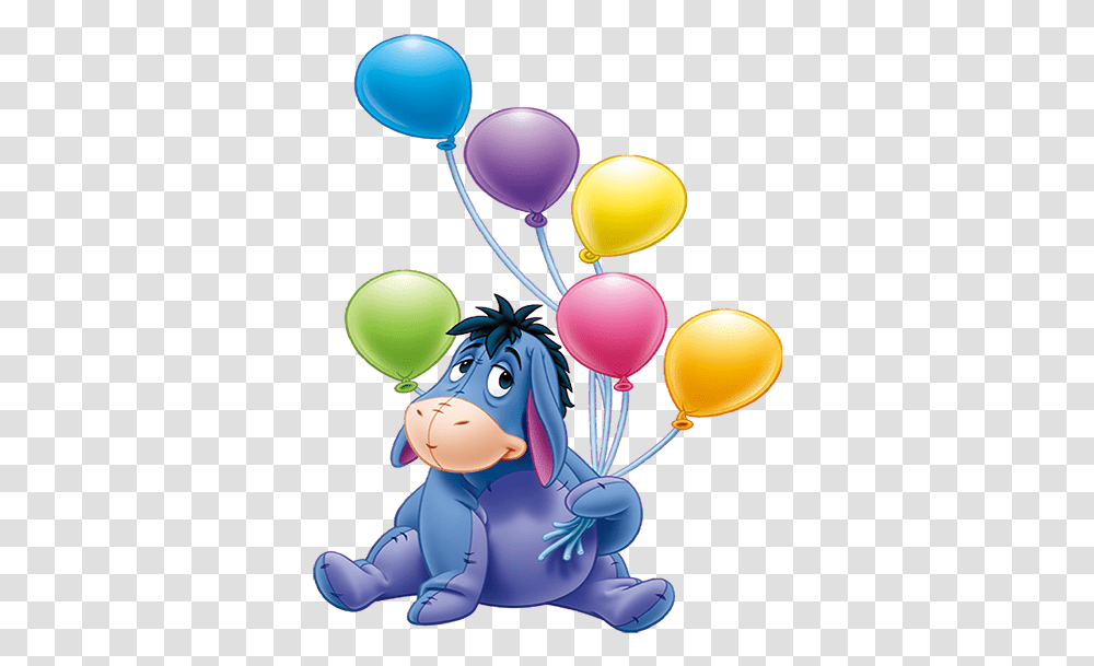 Clipart Balloons Winnie The Pooh Eeyore Happy Birthday Transparent Png