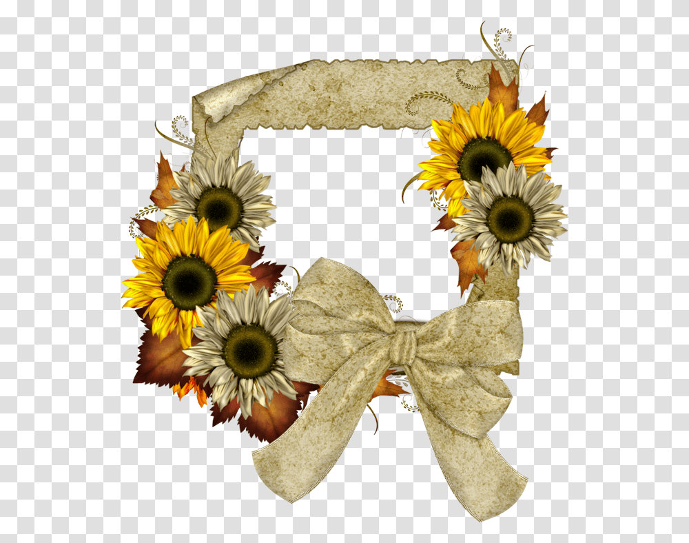 Clipart Banner Sunflower Sunflower Frame, Plant, Blossom, Flower Arrangement, Flower Bouquet Transparent Png