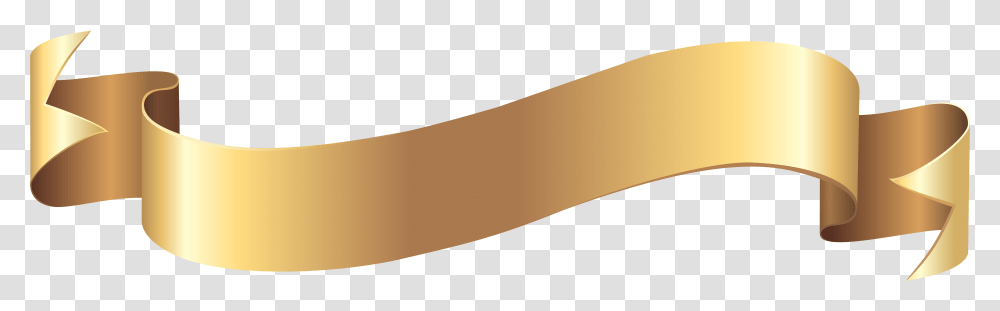Clipart Banner Yellow Ribbon Gold Banner, Axe, Tool, Arm, Scroll Transparent Png