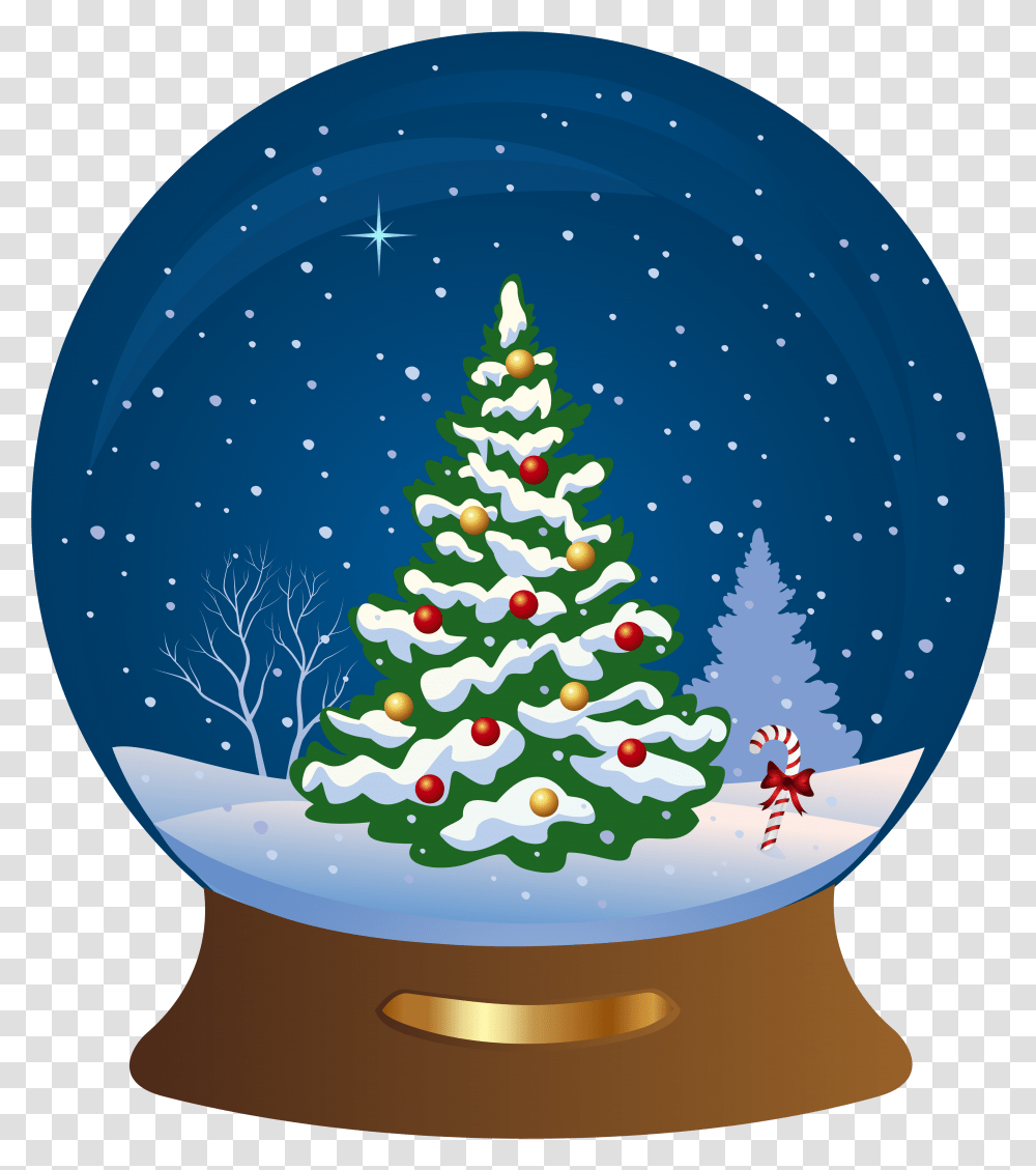 Clipart Beach Christmas Tree Christmas Clipart Snow Globe, Plant, Ornament Transparent Png