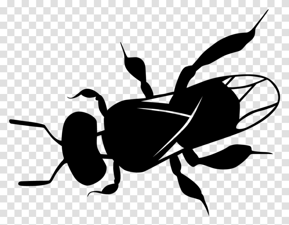 Clipart Bee Path Australian Native Bee Art, Gray, World Of Warcraft Transparent Png