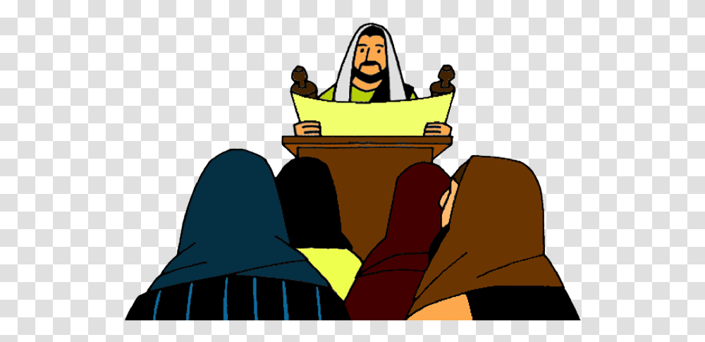 Clipart Bible Preacher Jesus In The Synagoge Clipart, Crowd, Priest, Funeral, Bishop Transparent Png