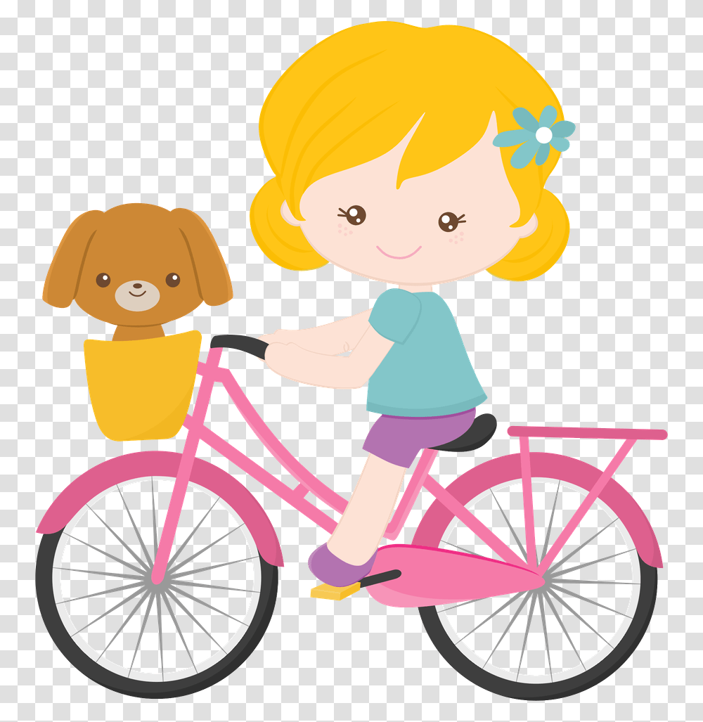 Clipart Bicycle Toy Bike Girls Bicycle Cartoon Hd, Person, Human, Vehicle, Transportation Transparent Png