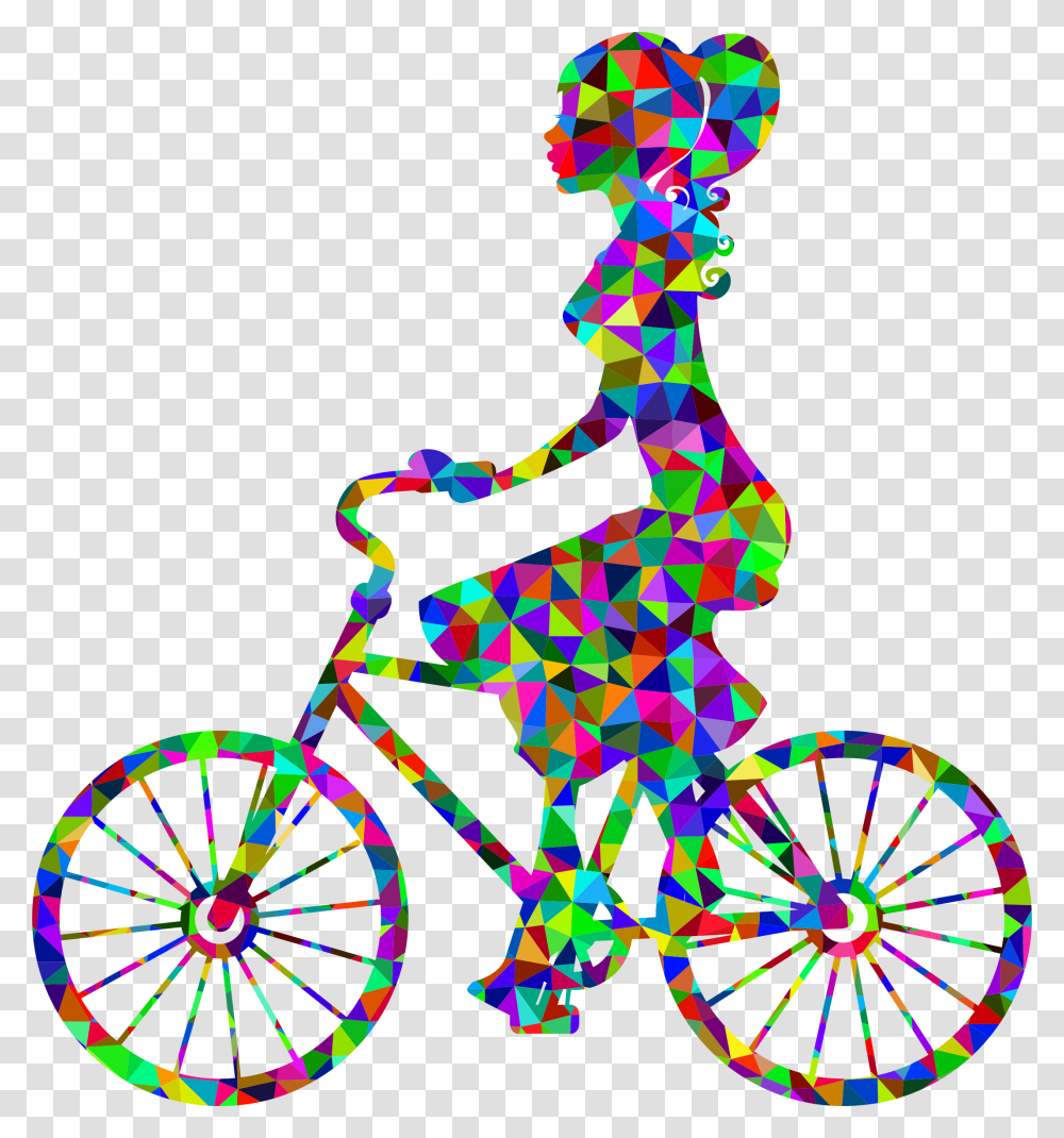 Clipart, Bicycle, Vehicle, Transportation, Person Transparent Png