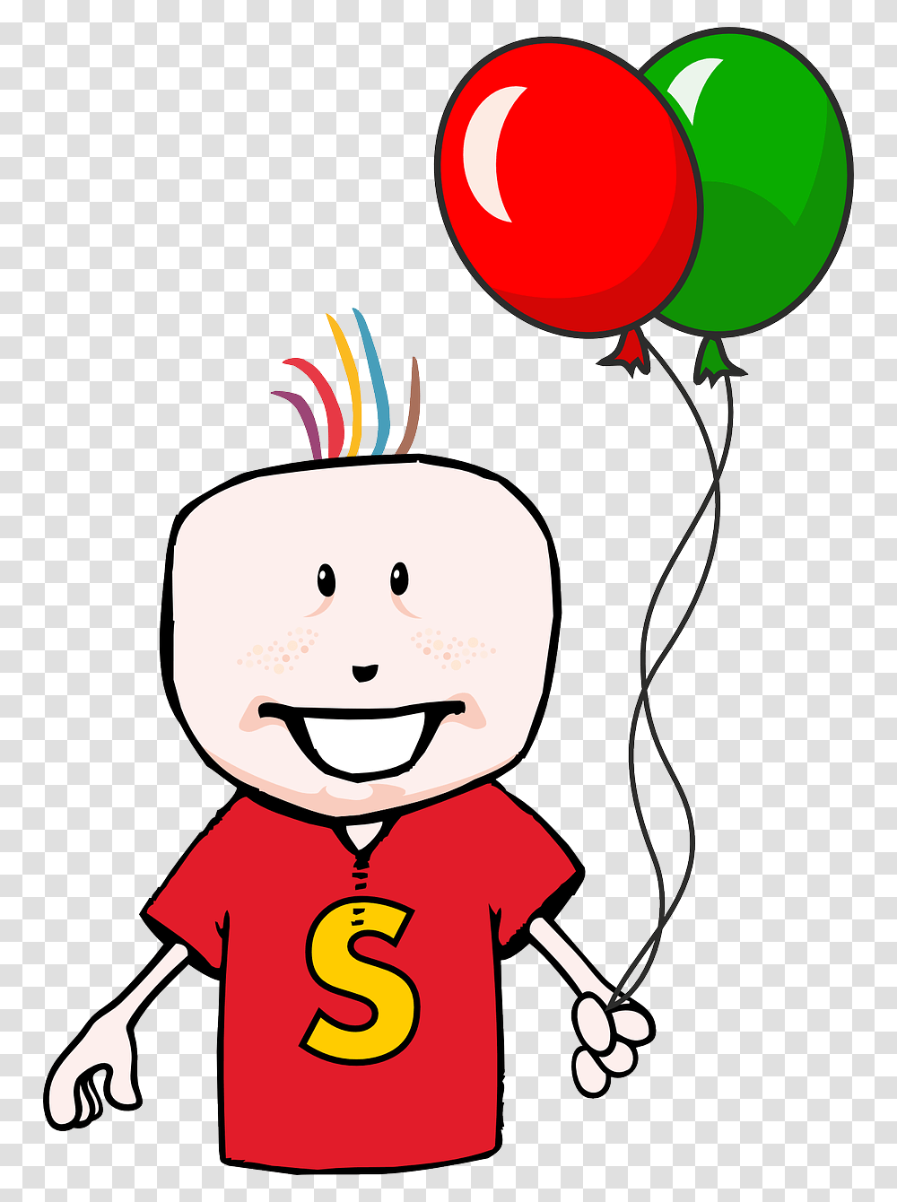 Clipart Birthday Boy, Ball, Balloon, Drawing Transparent Png