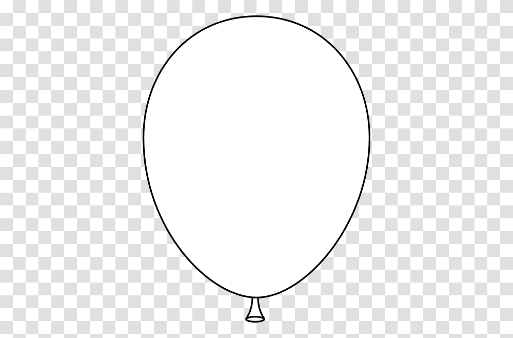 Clipart Black And White Balloon, Oval Transparent Png