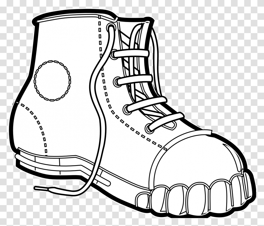 Clipart Black And White Boot, Apparel, Footwear, Ski Boot Transparent Png