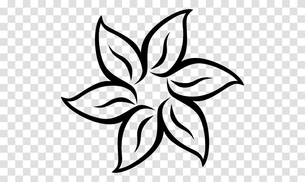 Clipart Black And White Flower, Stencil, Floral Design, Pattern Transparent Png