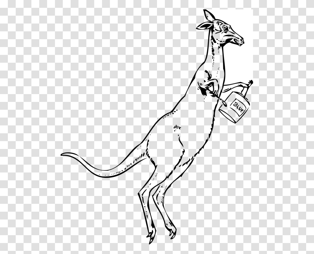 Clipart Black And White Jumping Kangaroo, Silhouette, Outdoors, Vehicle, Transportation Transparent Png
