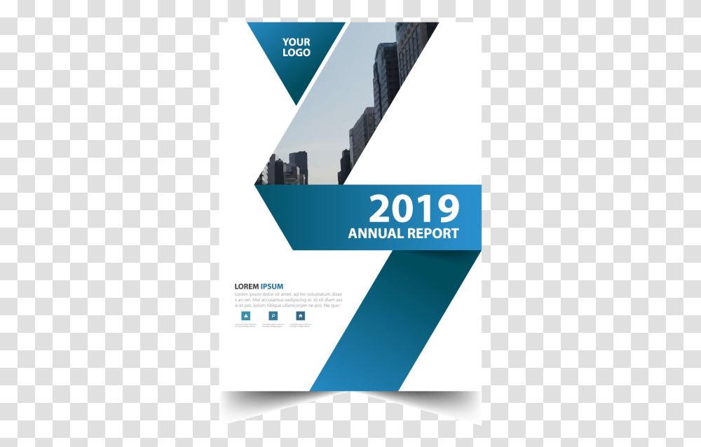 Clipart Black And White Library Blue Annual Report Vector Brochure Design, Poster, Advertisement, Flyer, Paper Transparent Png