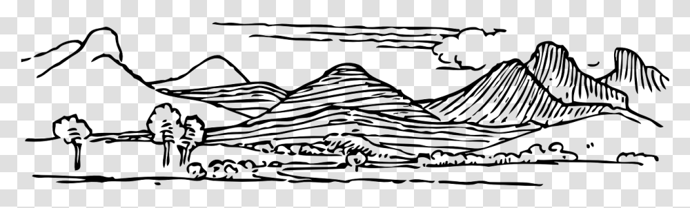 Clipart Black And White Mountain, Gray, World Of Warcraft Transparent Png