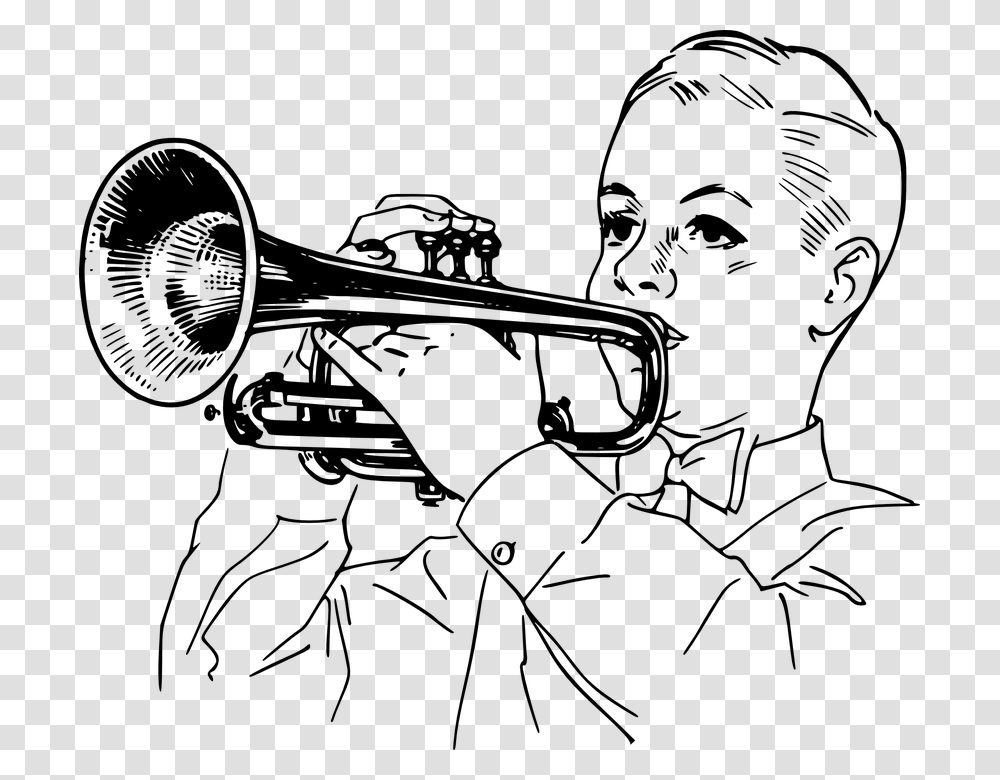 Clipart Black And White Playing Trumpet, Gray, World Of Warcraft Transparent Png