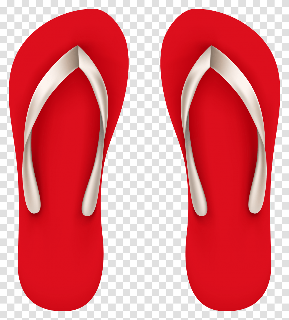 Clipart Black And White Sneakers Clipart Red Flip Flops, Apparel, Footwear, Flip-Flop Transparent Png
