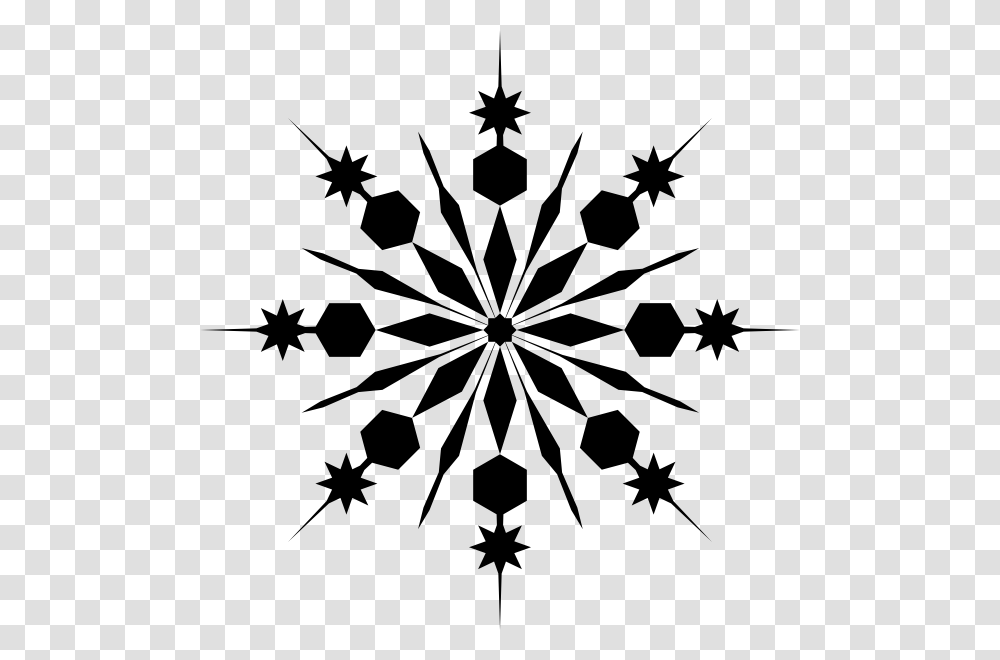 Clipart Black And White Snowflake Animations Black And White, Stencil, Silhouette, Star Symbol Transparent Png