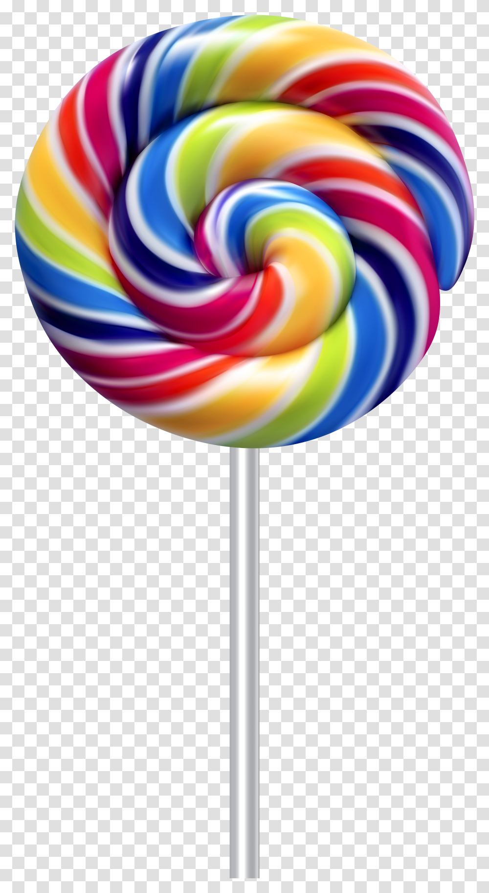Clipart Black And White Stock Multicolor Swirl Lollipop Rainbow Lollipop Background Transparent Png
