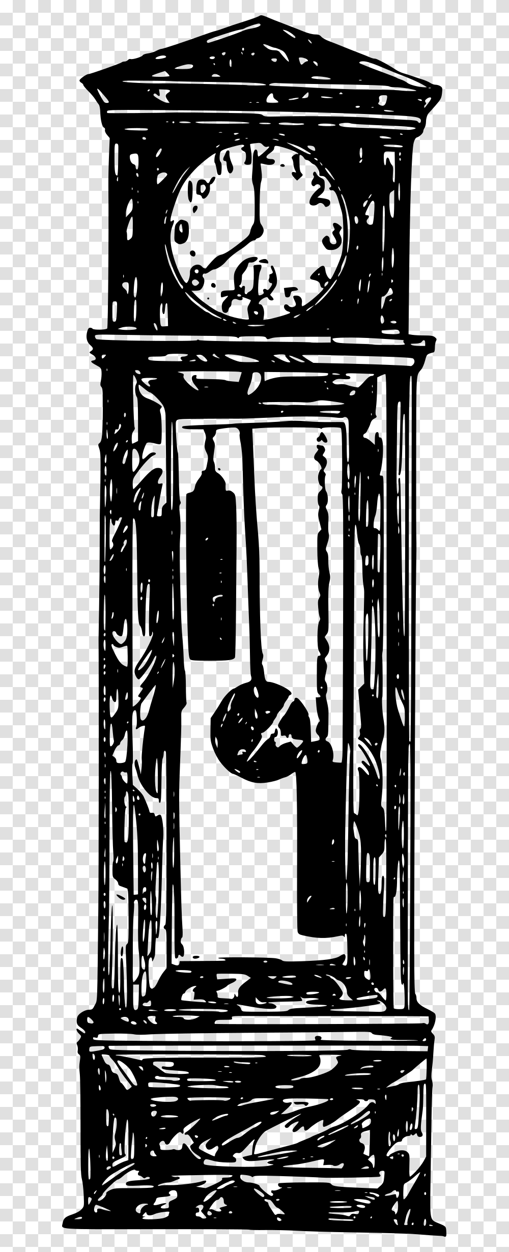 Clipart Black Grandfather Clock Clipart, Gray, World Of Warcraft Transparent Png