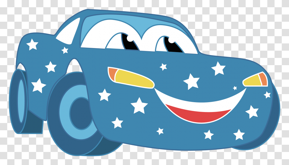 Clipart Blue Car Cartoon, Star Symbol, Apparel Transparent Png