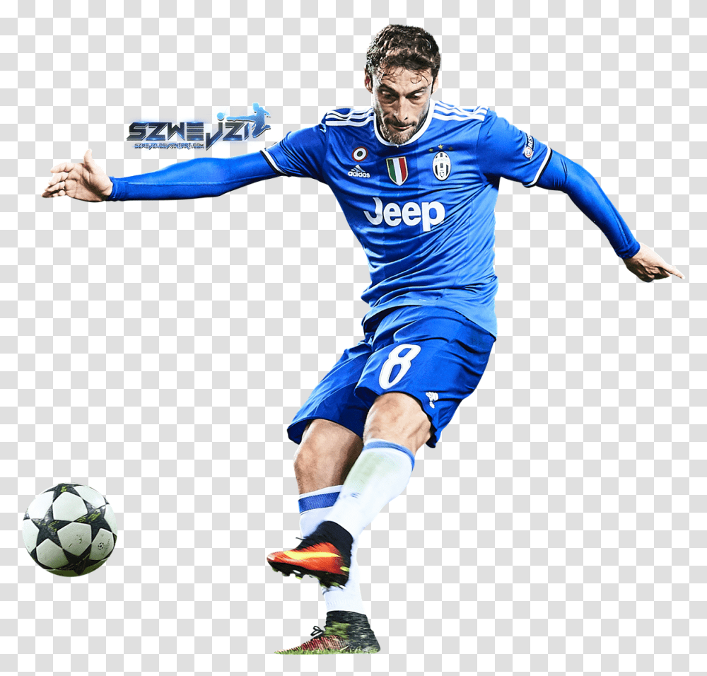 Clipart Blue Football Player Clipart Black And White Kick Up A Soccer Ball, Sphere, Team Sport, Person, People Transparent Png