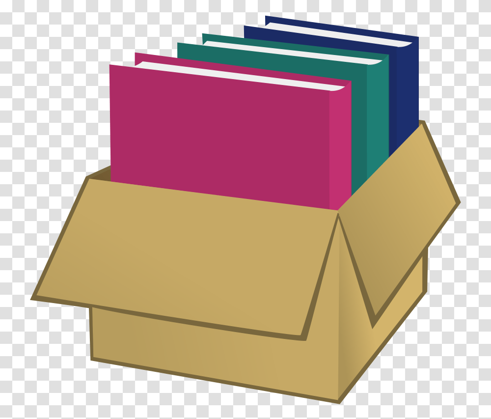 Clipart Book Vector Books In A Box Clipart, Cardboard, Carton, File Transparent Png
