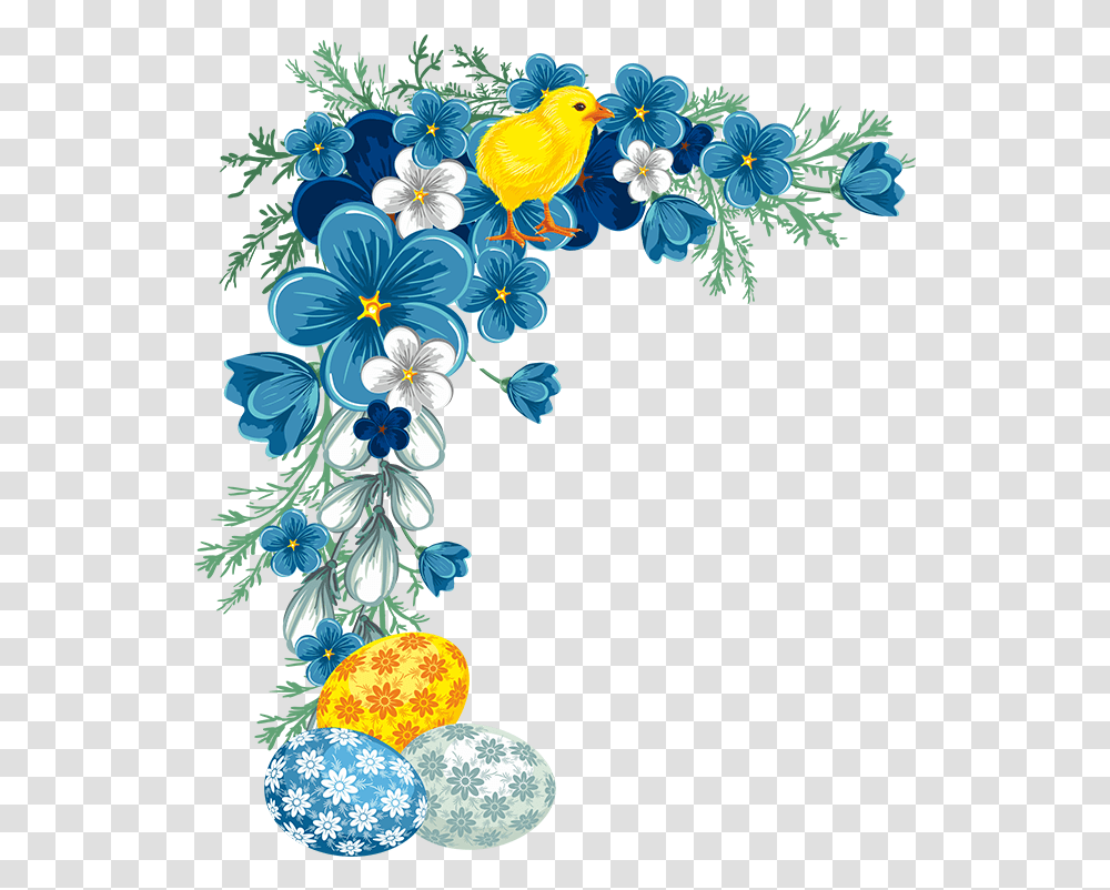 Clipart Borders Blue Flower Vector Blue Flower Border, Graphics, Floral Design, Pattern, Bird Transparent Png