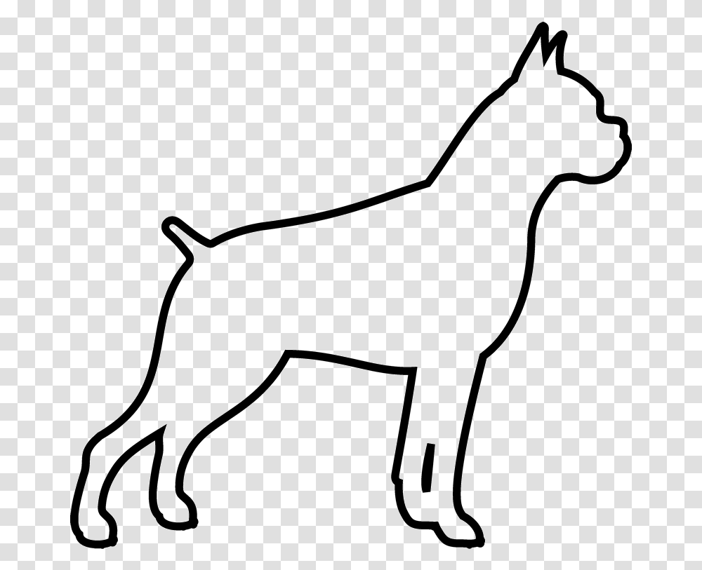 Clipart Boxer Dog Outline Black And White, Bow, Mammal, Animal, Wildlife Transparent Png