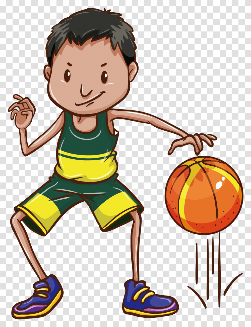 Clipart Boy Basketball Player Bouncing A Ball Clipart, Toy, Clock Tower, Architecture, Building Transparent Png
