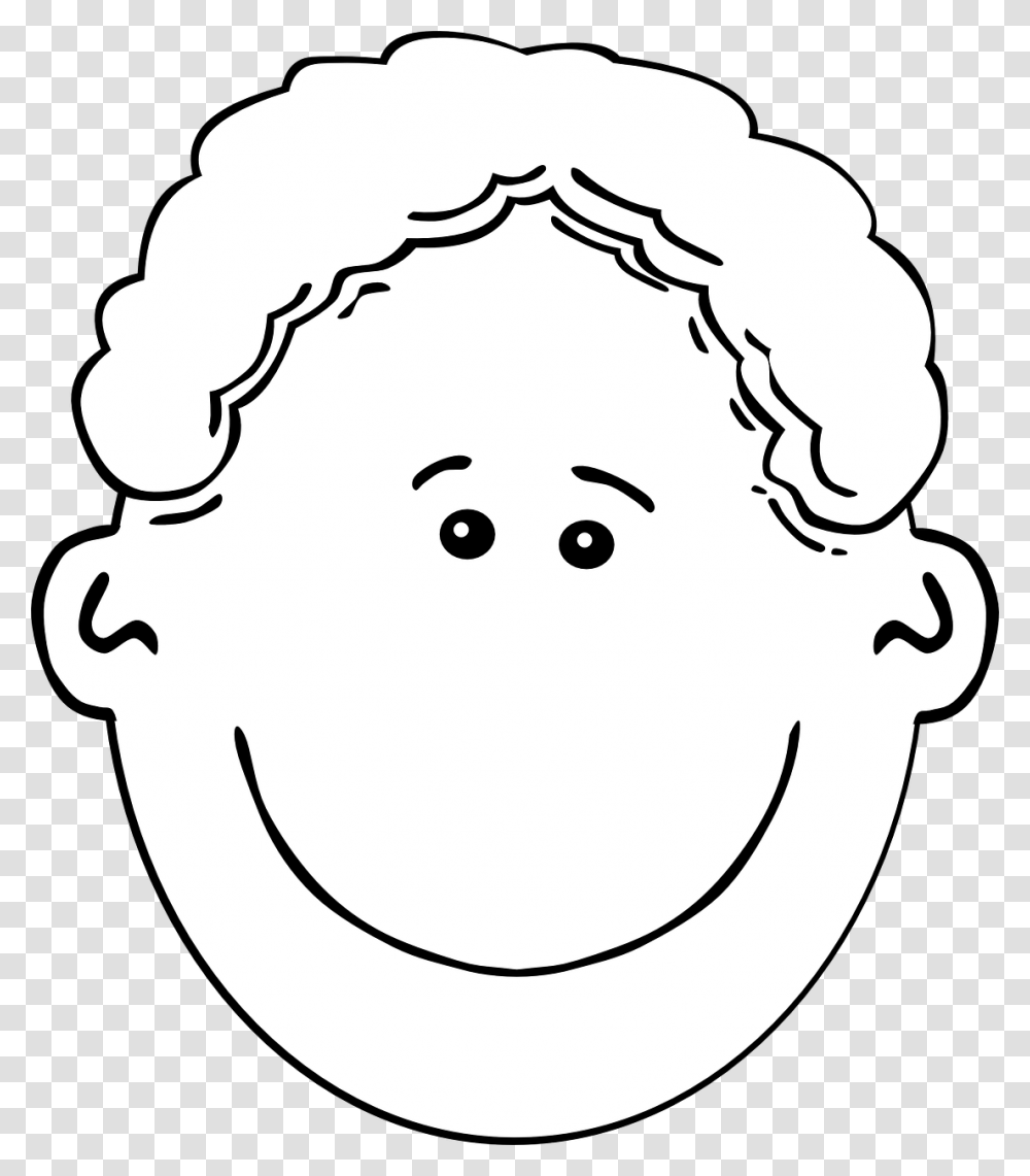 Clipart Boy Face Black And White, Snowman, Outdoors, Nature, Stencil Transparent Png