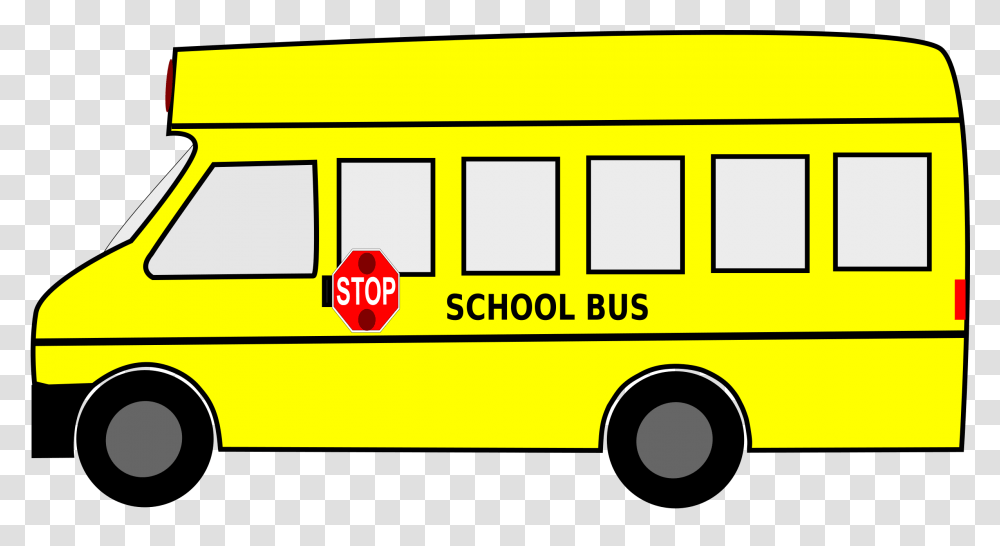 Clipart, Bus, Vehicle, Transportation, School Bus Transparent Png