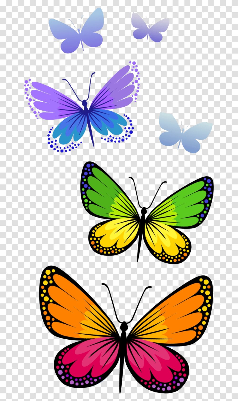 Clipart Butterfly Bunch Format Butterfly Clipart, Insect, Invertebrate, Animal, Monarch Transparent Png