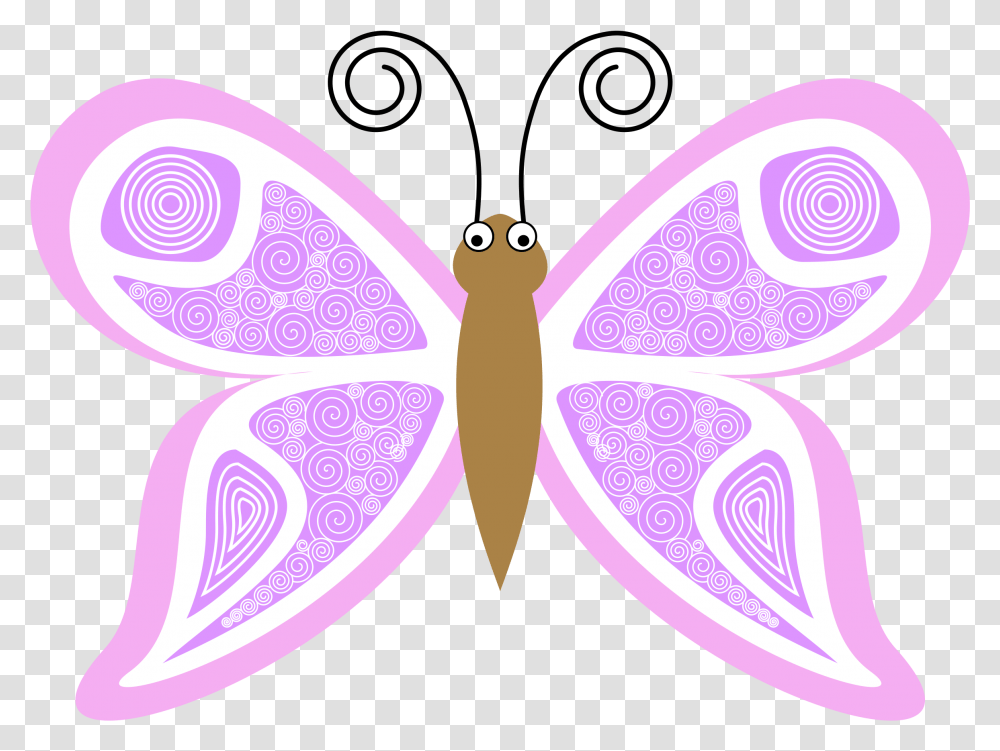 Clipart Butterfly Cartoon Cartoon Images Of Flowers And Butterflies Single, Pattern, Ornament, Purple, Animal Transparent Png