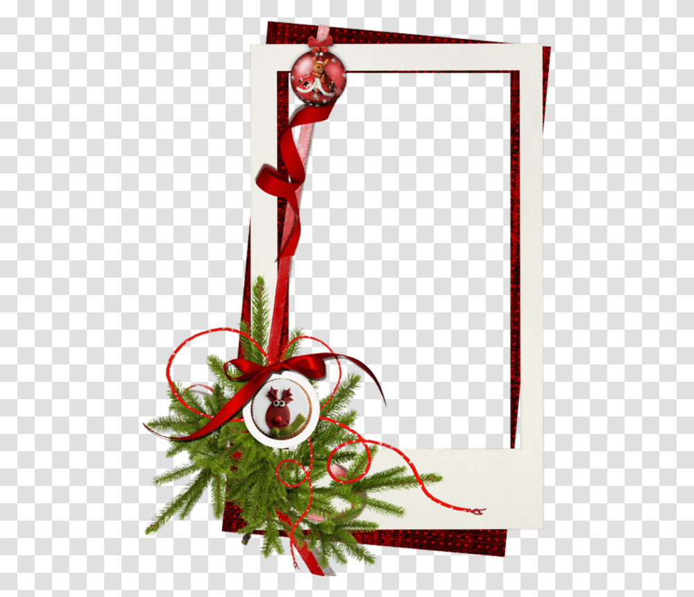 Clipart Cadre Noel Gratuit Cadre De Nol Gratuit, Plant, Tree, Floral Design Transparent Png