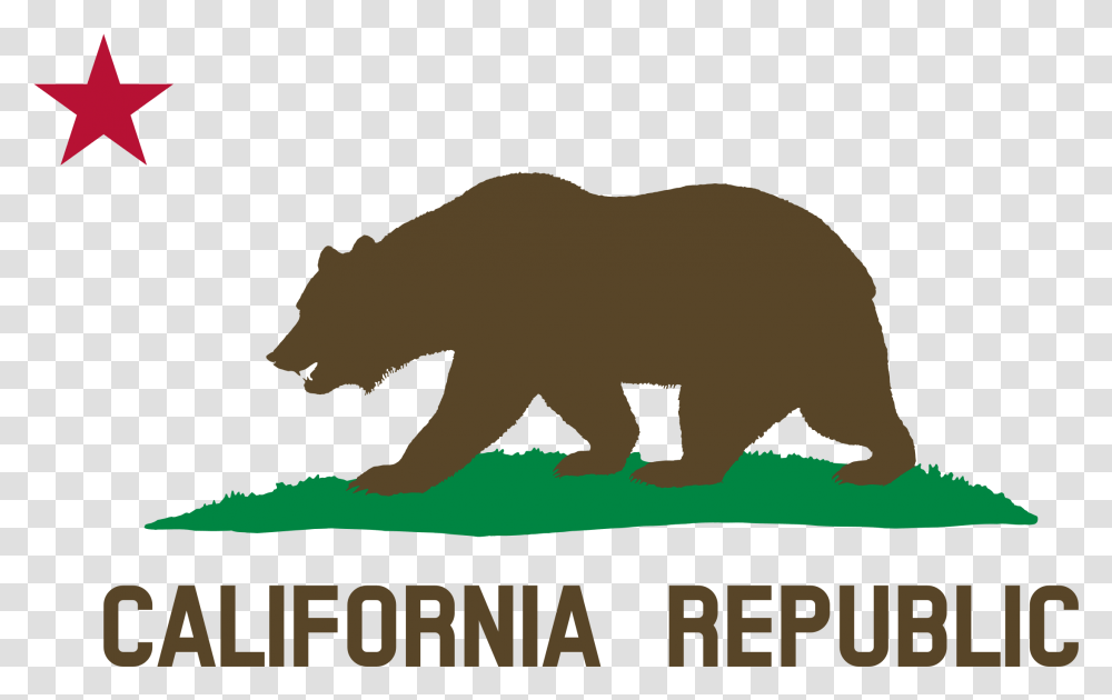 Clipart California Republic Bear, Poster, Advertisement, Wildlife, Mammal Transparent Png
