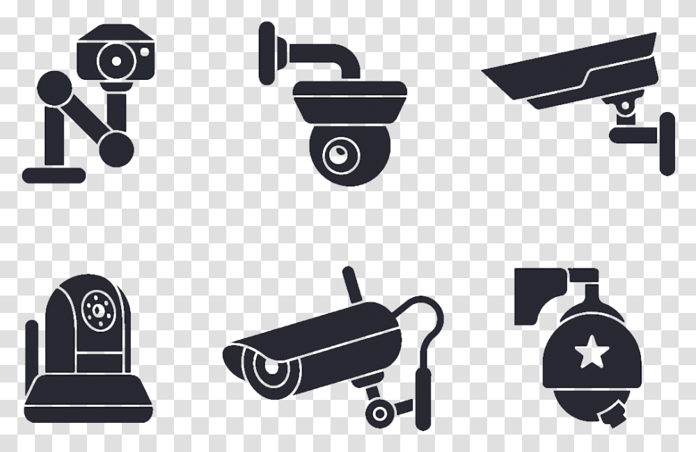 Clipart Camera Black And White Security Camera Logo Design, Telescope, Microscope, Weapon, Weaponry Transparent Png