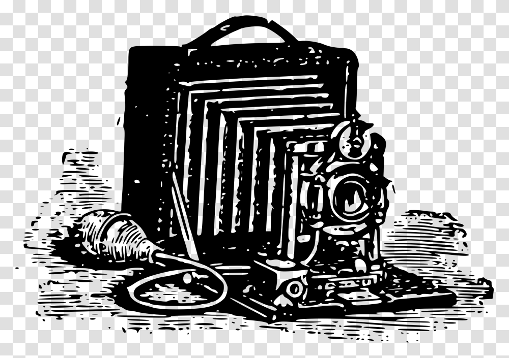 Clipart Camera Old Fashioned Photo Camera Style, Gray Transparent Png