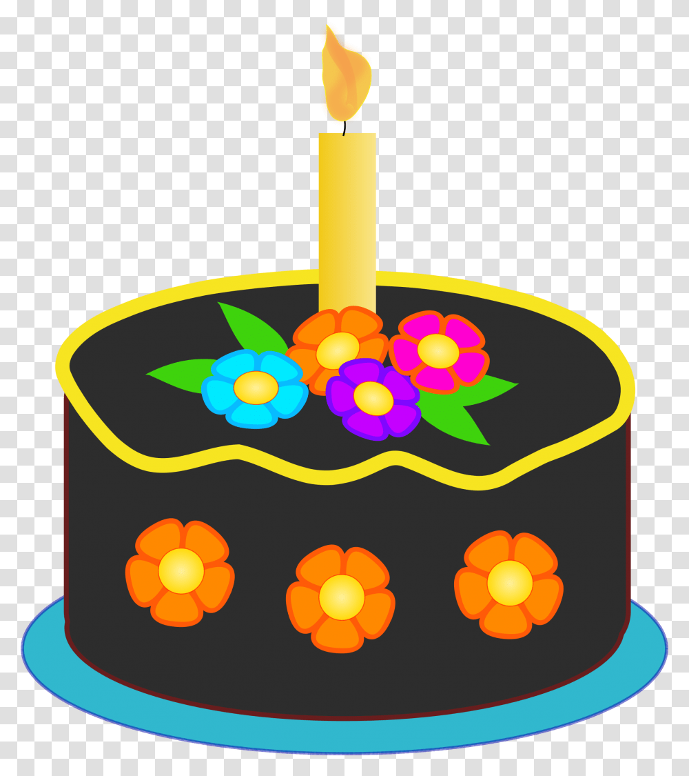 Clipart, Candle, Birthday Cake, Dessert, Food Transparent Png