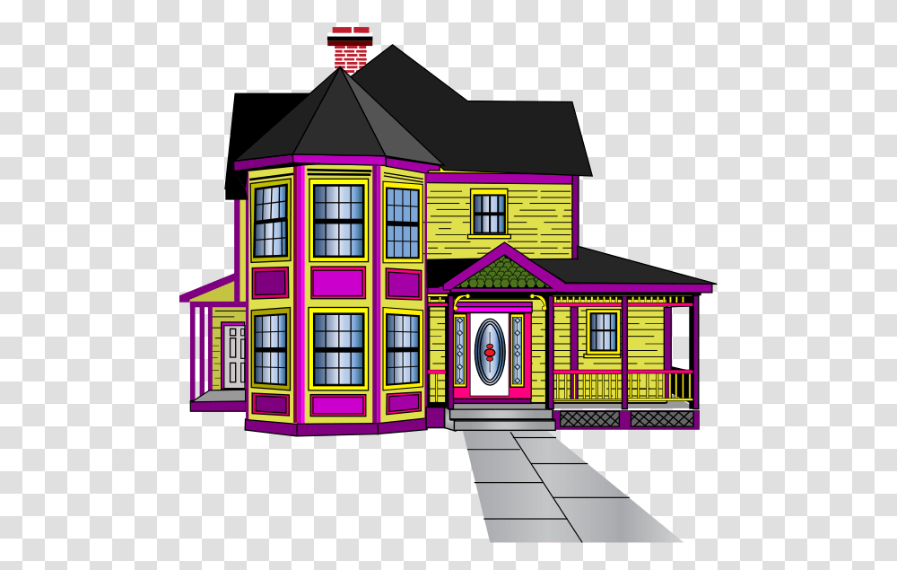 Clipart Car House Big House Clip Art, Neighborhood, Urban, Building, Housing Transparent Png