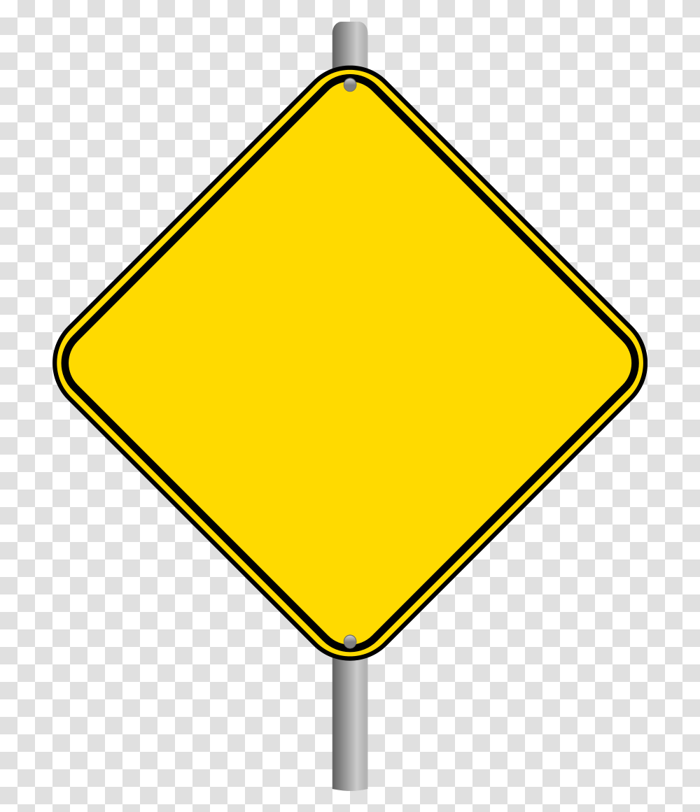 Clipart Car Road Free For Blank Warning Sign, Symbol, Road Sign, Stopsign Transparent Png
