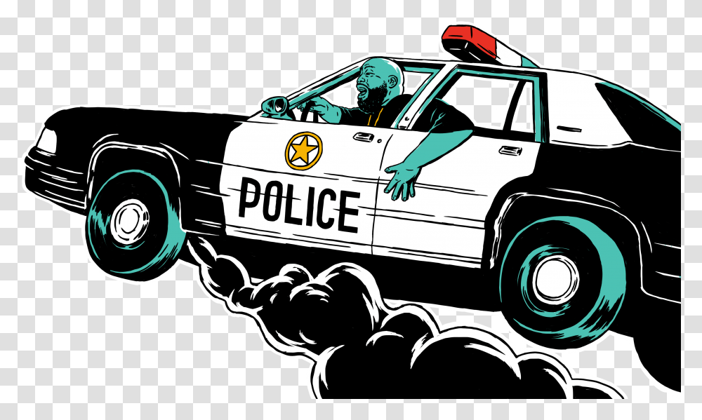 Clipart Cars Police Officer Pop Art Police Car, Vehicle, Transportation, Automobile, Text Transparent Png