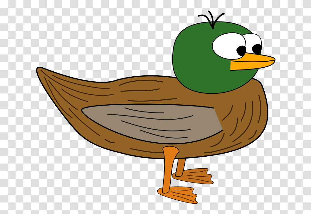 Clipart Cartoon Duck, Bird, Animal, Waterfowl, Banana Transparent Png