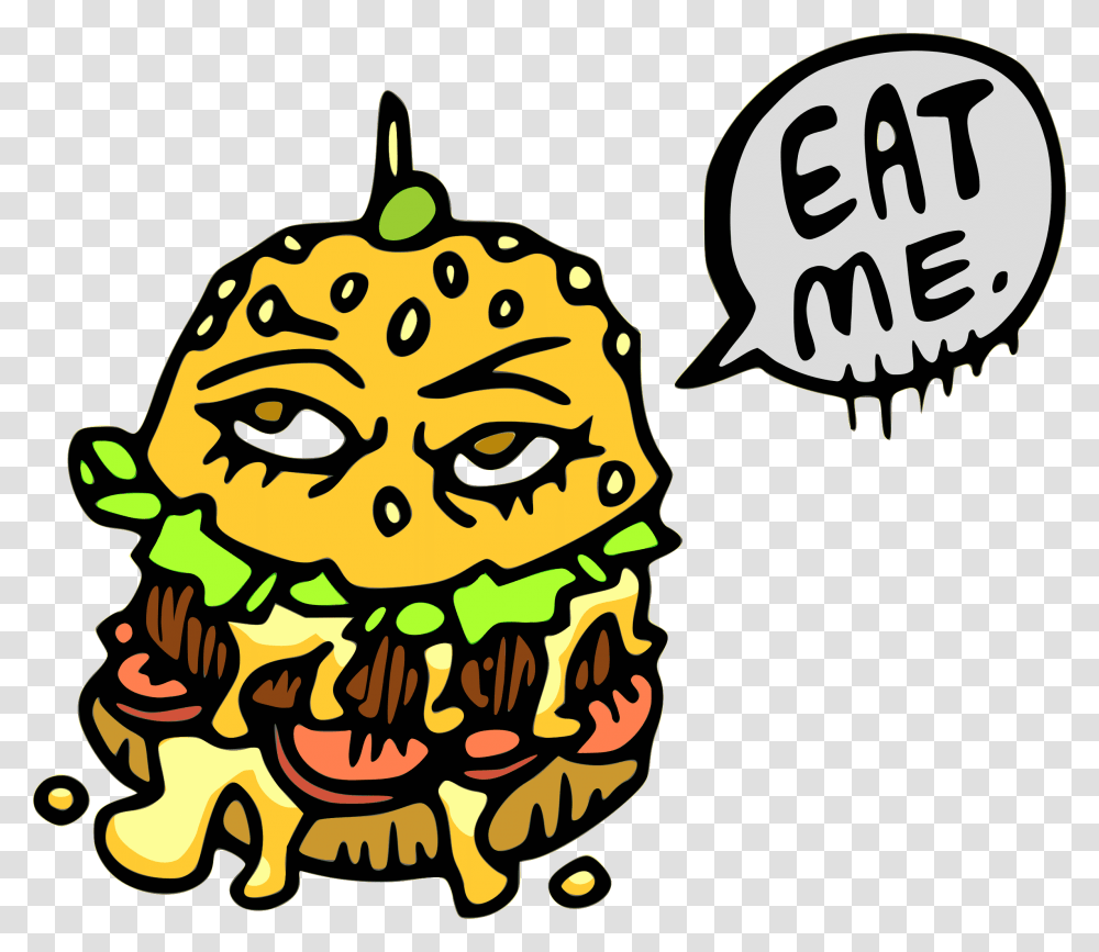 Clipart Cartoon Food Burger, Plant, Label Transparent Png