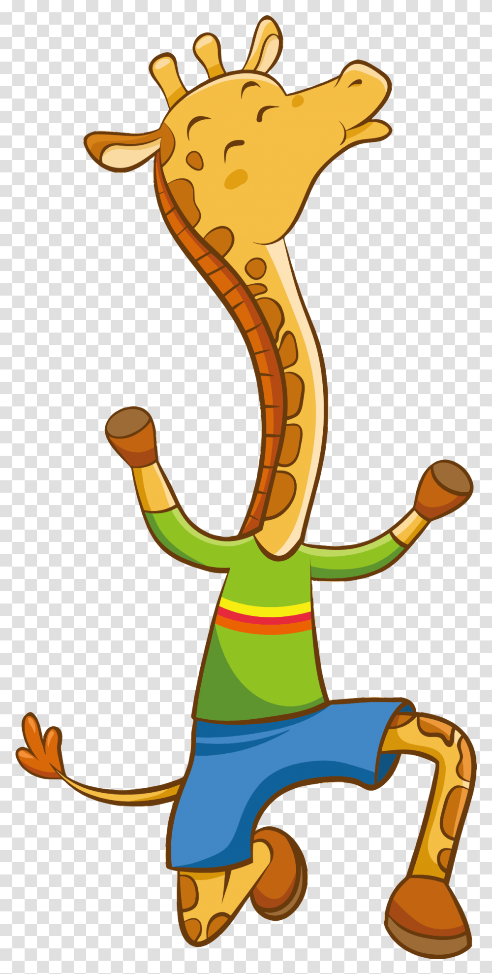 Clipart Cartoon Giraffe 2 Clipartingcom Giraffe Playing Football Cartoon, Plant, Hammer, Tool, Hook Transparent Png