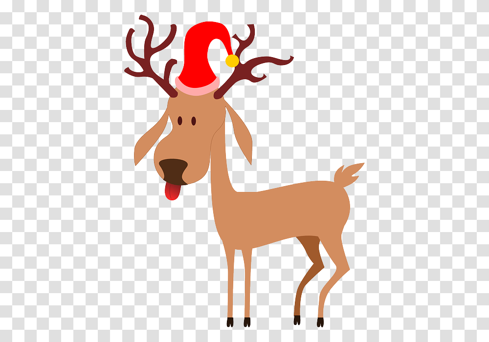 Clipart Cartoon Reindeer, Mammal, Animal, Wildlife, Antelope Transparent Png