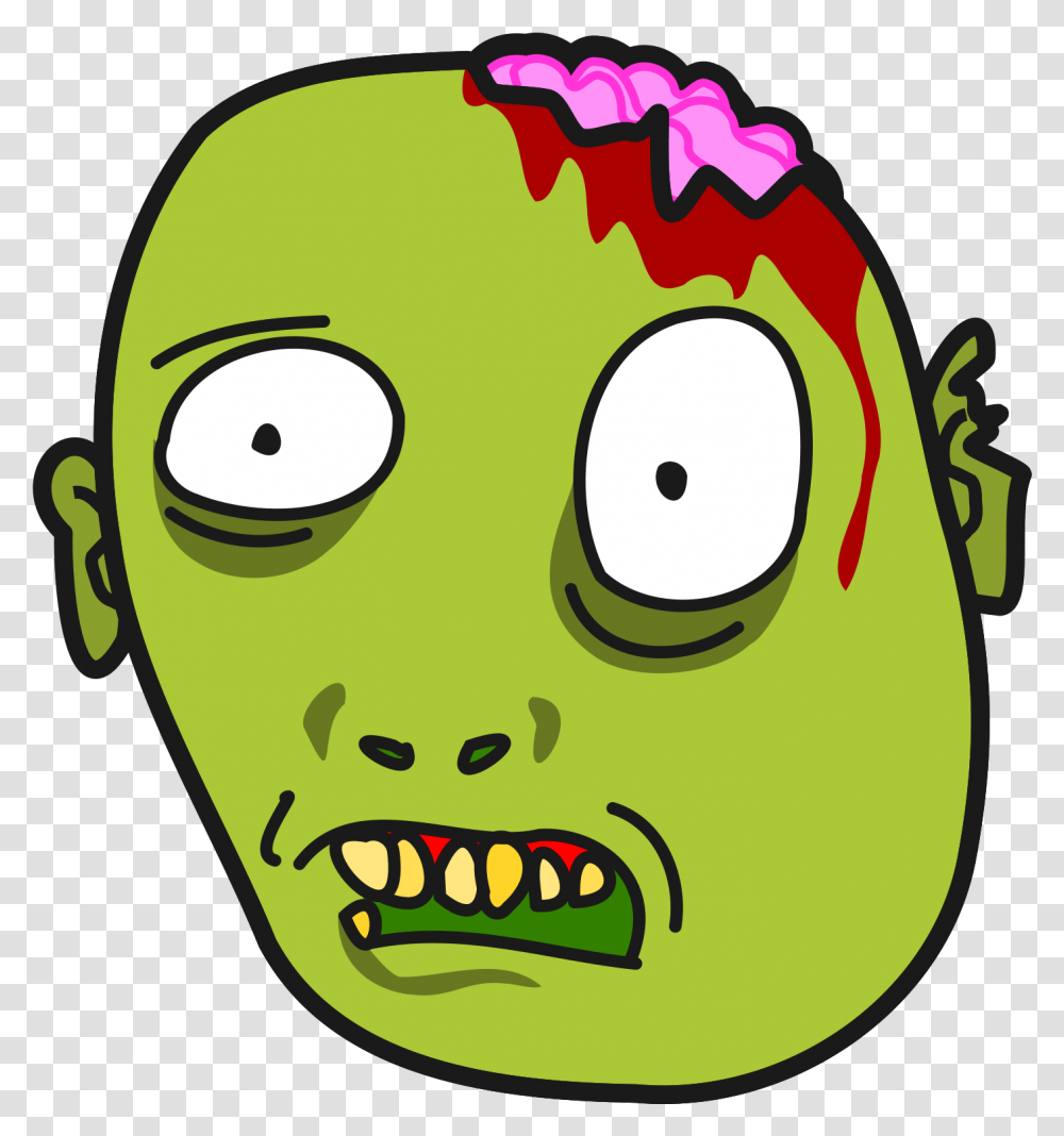 Clipart Cartoon Zombie Face, Vegetation, Plant, Head, Green Transparent Png
