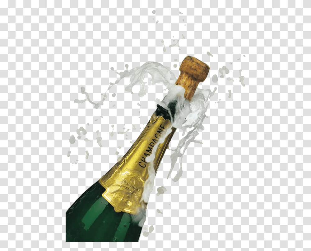 Clipart Champagne Bottle Popping Champagne Bottle, Beverage, Alcohol, Beer, Liquor Transparent Png